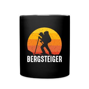 Bergsteiger - Tasse einfarbig - Schwarz - Vorne