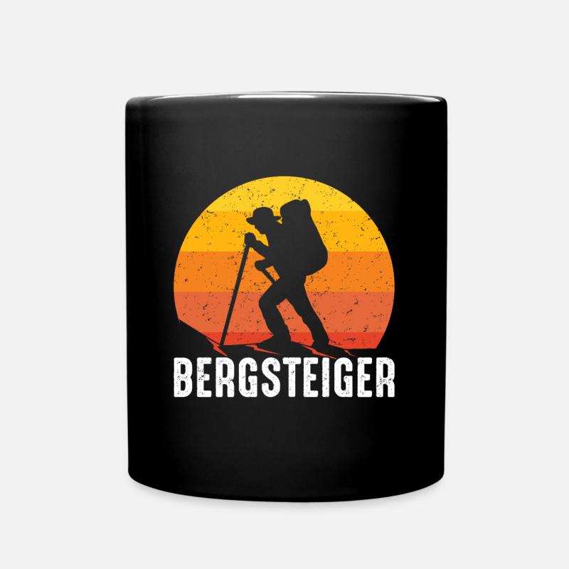 Bergsteiger - Tasse einfarbig - Schwarz