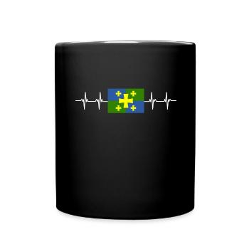 Georgian Flag - Full Colour Mug - black - Front
