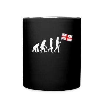 Georgian Flag - Full Colour Mug - black - Front