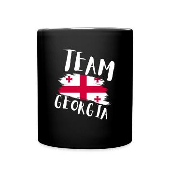 Georgian Flag - Full Colour Mug - black - Front