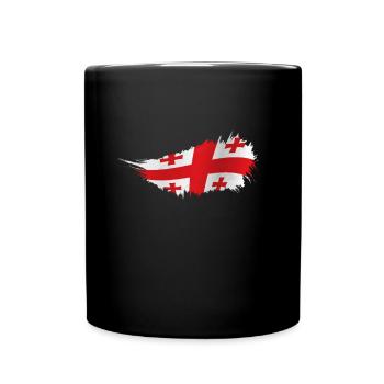 Georgian Flag - Full Colour Mug - black - Front