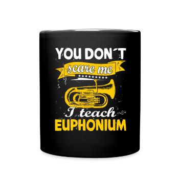 Funny Brass Horn Marching Band Euphonium - Full Colour Mug - black - Front