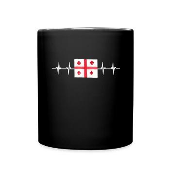 Georgian Flag - Full Colour Mug - black - Front