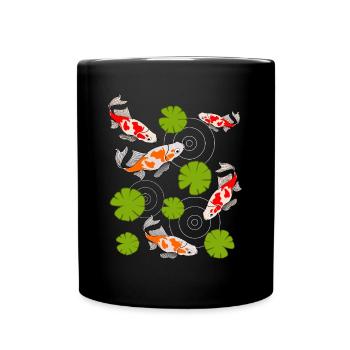 Koi Carp Pond Kois - Mug uni - noir - Devant