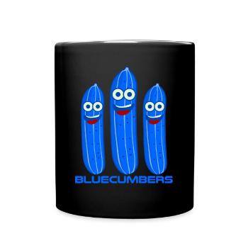 Blaue Gurken Bluecumbers Gurke - Tasse einfarbig - Schwarz - Vorne