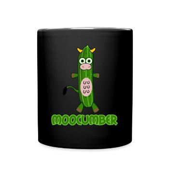 Gurken Kuh Moocumber Gurke - Tasse einfarbig - Schwarz - Vorne