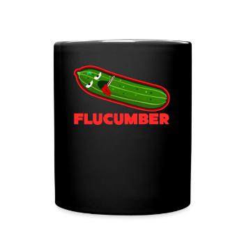 Kranke Gurke Flucumber Gurken - Tasse einfarbig - Schwarz - Vorne