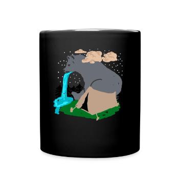 Randonnée en plein air Camping Ours Trekking - Mug uni - noir - Devant