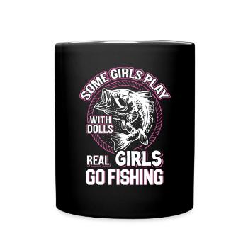 Certaines filles jouent avec des poupées De vraies filles - Mug uni - noir - Devant