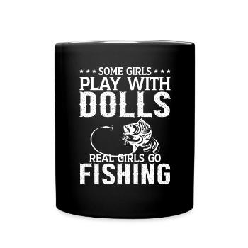 Certaines filles jouent avec des poupées De vraies filles - Mug uni - noir - Devant