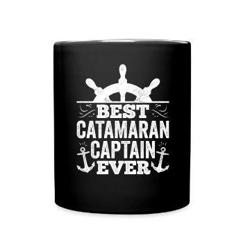 Catamaran Sailor Best Catamaran Captain - Full Colour Mug - black - Front