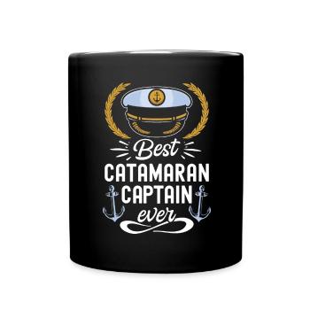 Catamaran Sailing Sailor Best Catamaran Captain - Full Colour Mug - black - Front