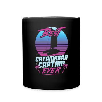 Catamaran Sailor Best Catamaran Captain - Full Colour Mug - black - Front