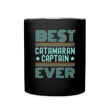 Catamaran Sailing Sailor Best Catamaran Captain - Full Colour Mug - black - Front
