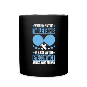 Tischtennis Ping Pong Pingpong Table Tennis - Mug uni - noir - Devant