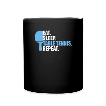 Tischtennis Ping Pong Pingpong Table Tennis - Full Colour Mug - black - Front
