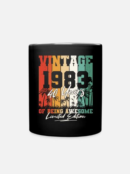 Né en 1983 40 ans anniversaire - Mug uni - noir