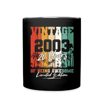 Born 2003 20 years birthday - Full Colour Mug - black - Front