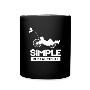 Recumbent Bike And Velomobil - Tasse einfarbig - Schwarz - Vorne