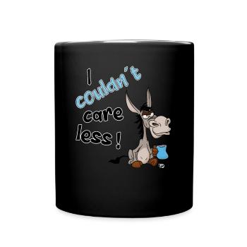 I couldnt care less. grimmiges lustiges Esel - Tasse einfarbig - Schwarz - Vorne