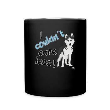 Je m’en fous. Grim drôles de chiens - Mug uni - noir - Devant