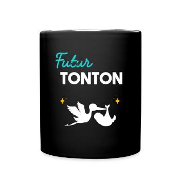 cadeau naissance grossesse oncle Futur Tonton - Mug uni - noir - Devant