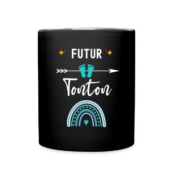 Futur Tonton cadeau naissance tonton oncle - Mug uni - noir - Devant
