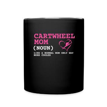 Cheerleader Tumbling Acrobat Cartwheel Maman - Mug uni - noir - Devant