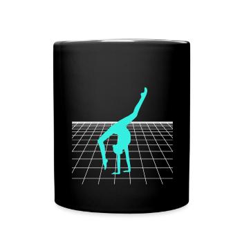 Cheerleader Tumbling Acrobat Cartwheel Maman - Mug uni - noir - Devant