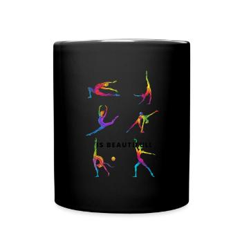 Cheerleader Tumbling Acrobat Cartwheel Maman - Mug uni - noir - Devant