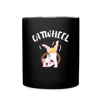 Cheerleader Tumbling Acrobat Cartwheel Maman - Mug uni - noir - Devant