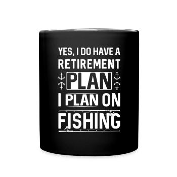 Oui, j’ai un plan de retraite, j’ai l’intention de - Mug uni - noir - Devant