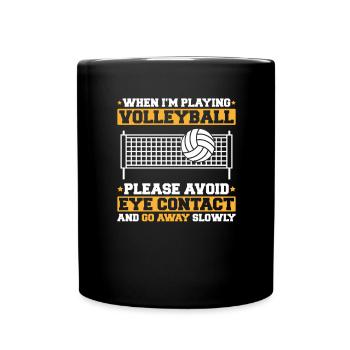 Volleyball Volleyball Player Volleyball Player Volley - Full Colour Mug - black - Front