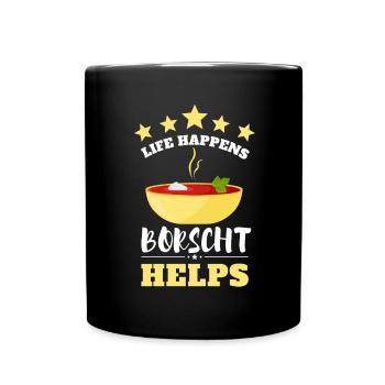 Bortsch Betterave Bortsch ukrainien - Mug uni - noir - Devant