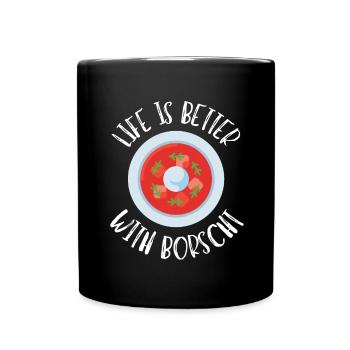 Bortsch Betterave Bortsch ukrainien - Mug uni - noir - Devant
