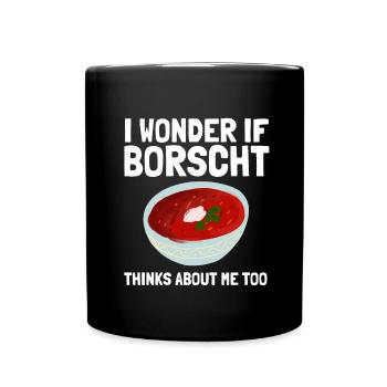 Bortsch Betterave Bortsch ukrainien - Mug uni - noir - Devant