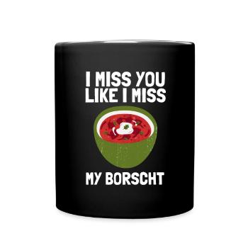 Bortsch Betterave Bortsch ukrainien - Mug uni - noir - Devant