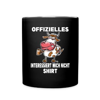 Offizielles Interessiert nicht. Mürrische Lustige - Tasse einfarbig - Schwarz - Vorne