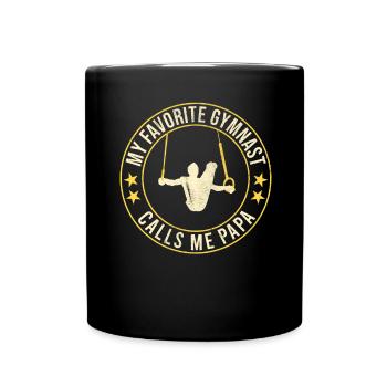 Mon gymnaste préféré m’appelle Papa Turnsport - Mug uni - noir - Devant