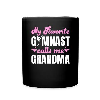 My favorite gymnast calls me Grandma Turnsport - Full Colour Mug - black - Front