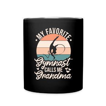 My favorite gymnast calls me Grandma Turnsport - Full Colour Mug - black - Front