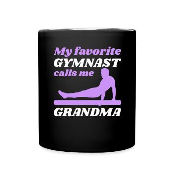 Meine Lieblingsturnerin Nennt Mich Oma Turnsport - Tasse einfarbig - Schwarz - Vorne
