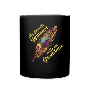 Meine Lieblingsturnerin Nennt Mich Oma Turnsport - Tasse einfarbig - Schwarz - Vorne