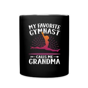 Meine Lieblingsturnerin Nennt Mich Oma Turnsport - Tasse einfarbig - Schwarz - Vorne