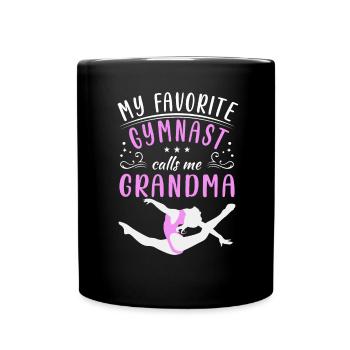 My favorite gymnast calls me Grandma Turnsport - Full Colour Mug - black - Front