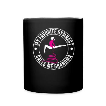 Meine Lieblingsturnerin Nennt Mich Oma Turnsport - Tasse einfarbig - Schwarz - Vorne