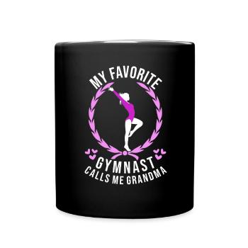 My favorite gymnast calls me Grandma Turnsport - Full Colour Mug - black - Front
