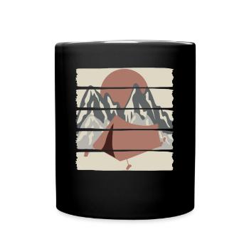 Alpinisme Randonnées Trekking Camping - Mug uni - noir - Devant
