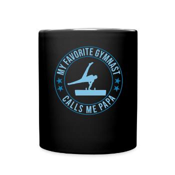 Mein Lieblingsturner Nennt Mich Papa - Tasse einfarbig - Schwarz - Vorne